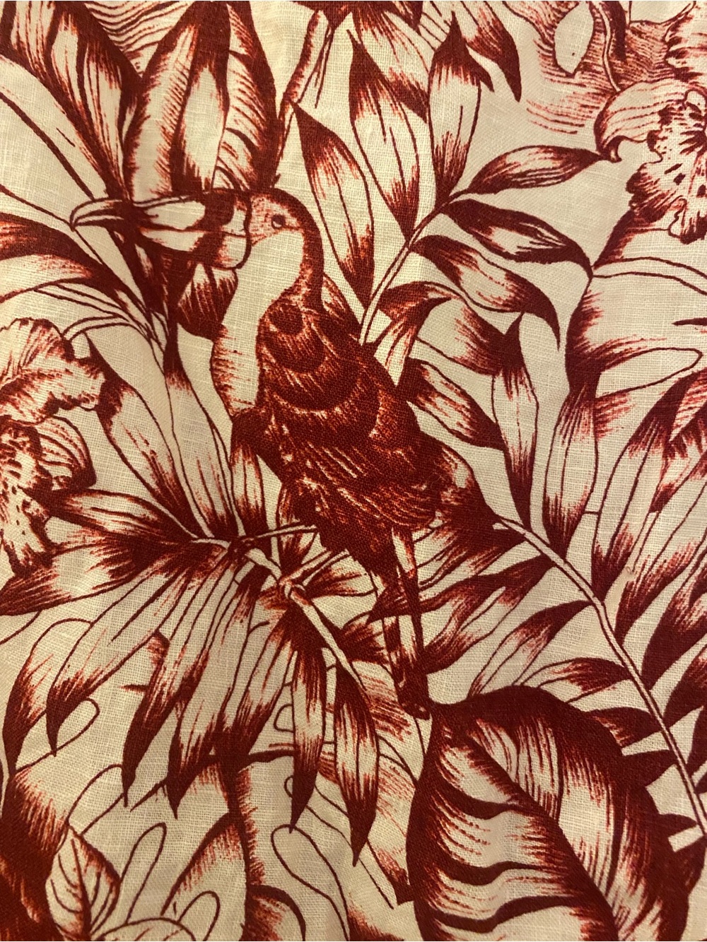 Rachel Zoe Tropical Botanical Print Linen Tank Top XL - Picture 4 of 4